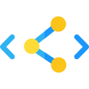 Share icon with bothside angle brackets