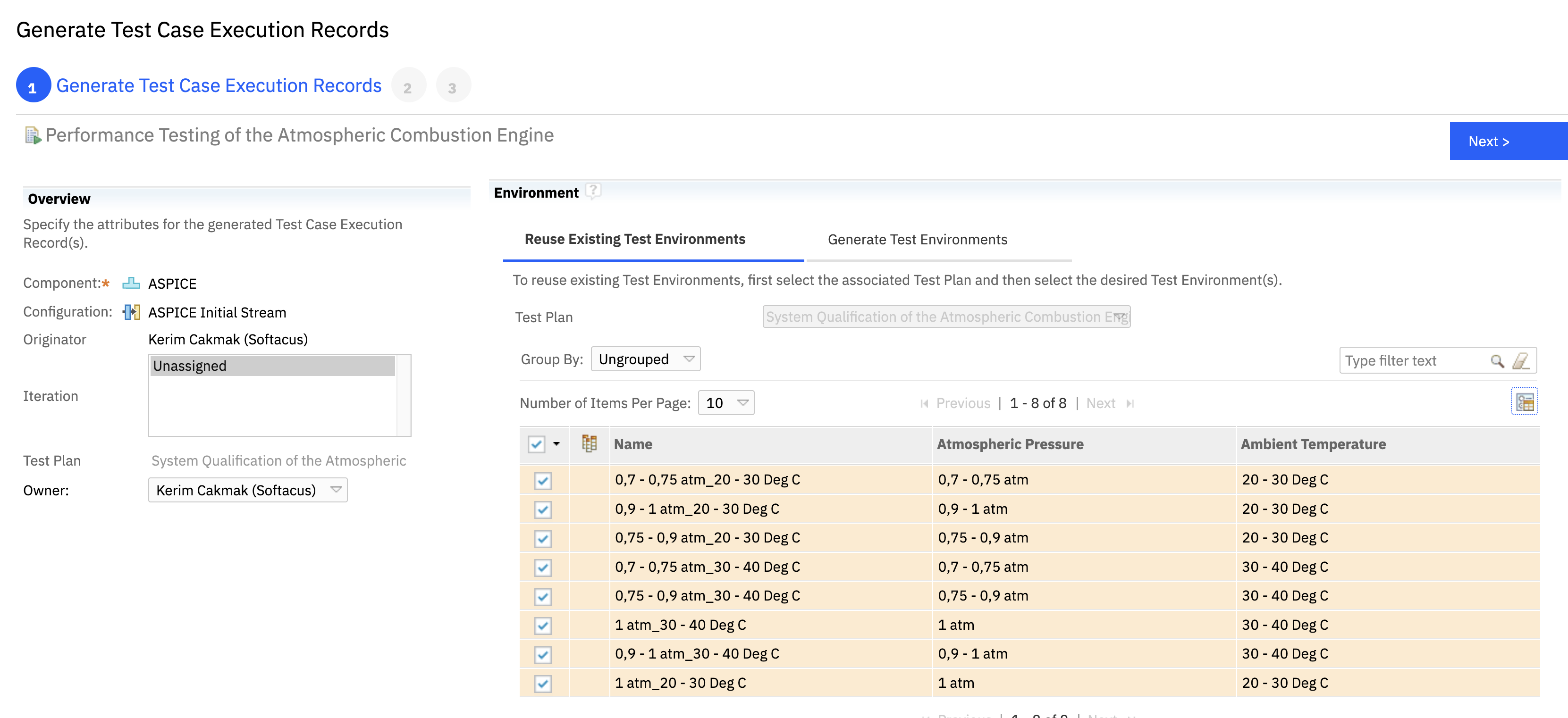 Softacus - Environments in IBM Engineering Test Management