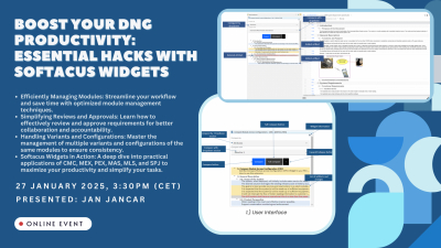 Webinar: Boost Your Productivity in IBM DNG with Softacus Widgets